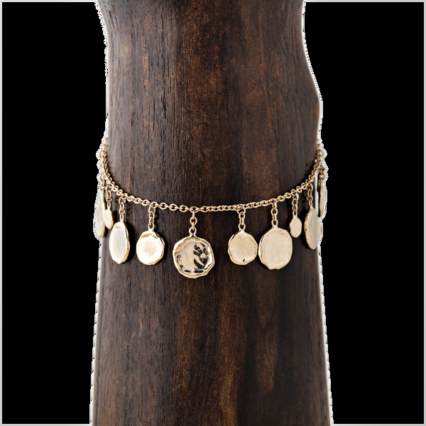 jacquie aiche Hammered Disc Chain Bracelet