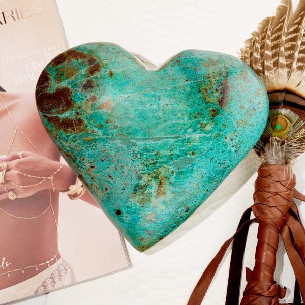 Jacquie Aiche Large Chrysocolla Heart