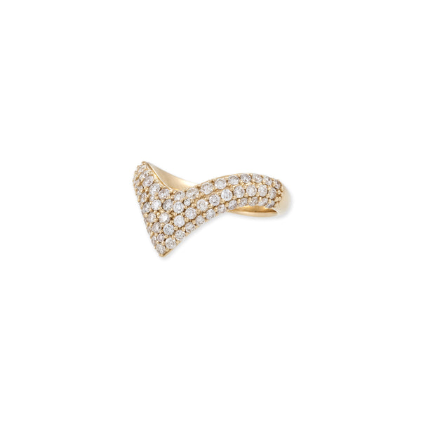 Jacquie Aiche Large Graduated Pave V Ring