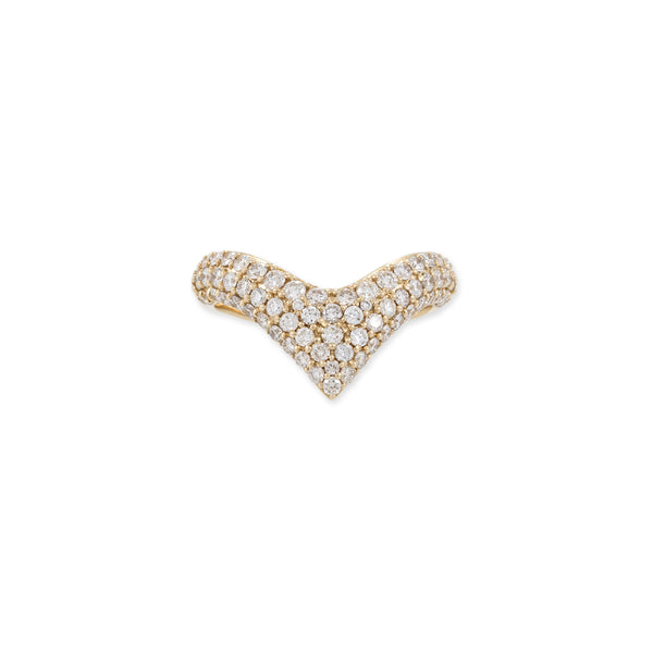 jacquie aiche Large Graduated Pave V Ring