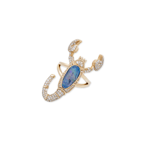 jacquie aiche Large Opal Pave Scorpion Ring