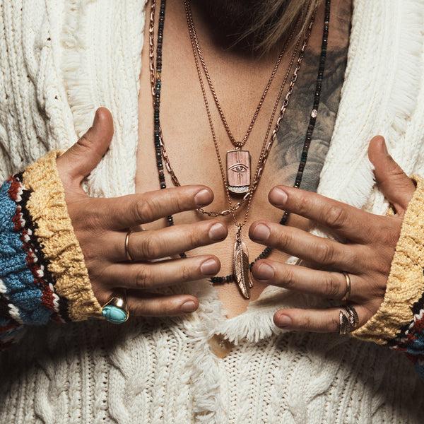Jacquie Aiche Large Oxidized Feather Wrap Ring