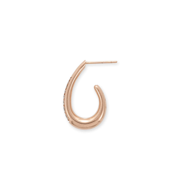 Jacquie Aiche Large Pave Graduated Oval Open Hoop