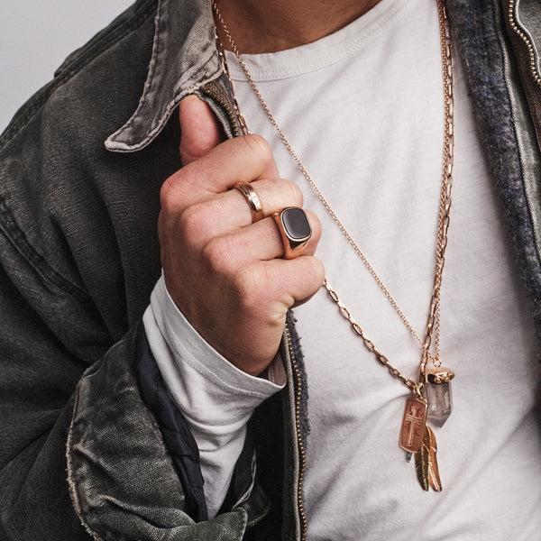 Jacquie Aiche Large Rectangle Onyx Signet Ring