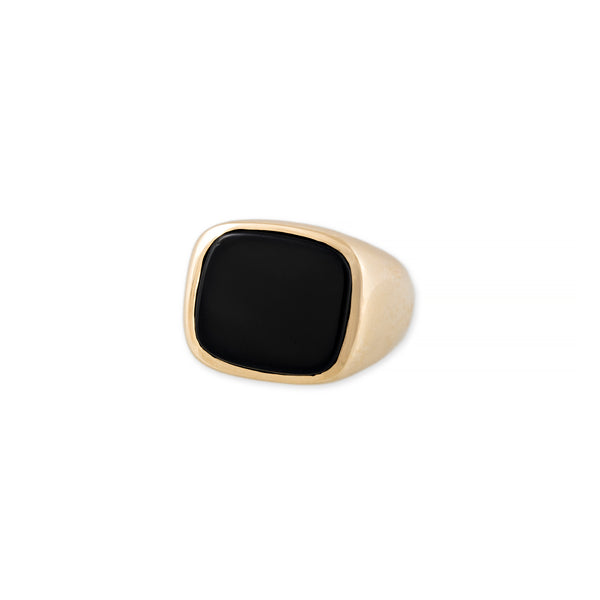 jacquie aiche Large Rectangle Onyx Signet Ring