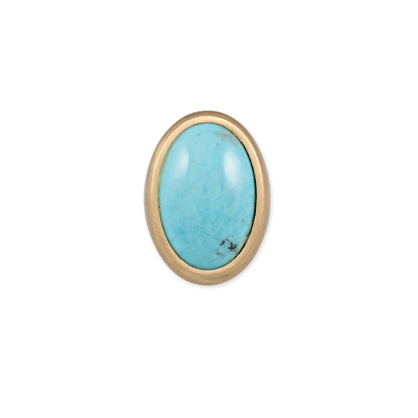 Jacquie Aiche Large Smooth Oval Turquoise Ring