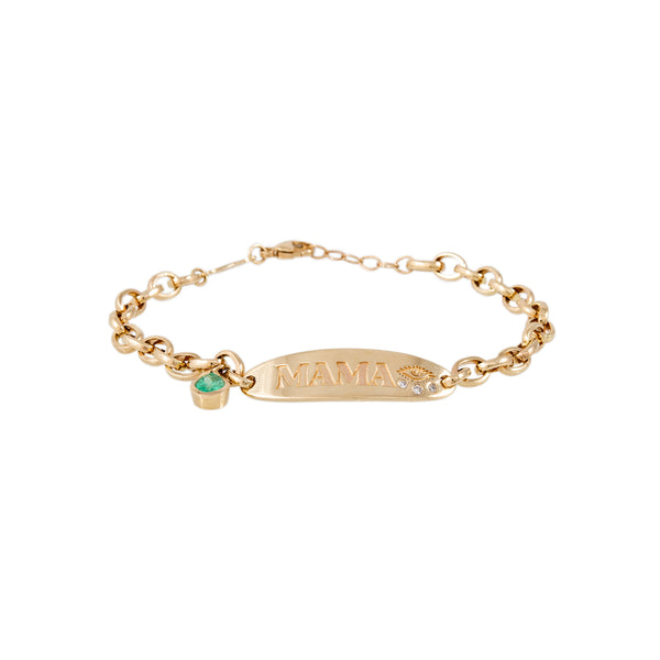 jacquie aiche “MAMA” Birthstone ID Bracelet