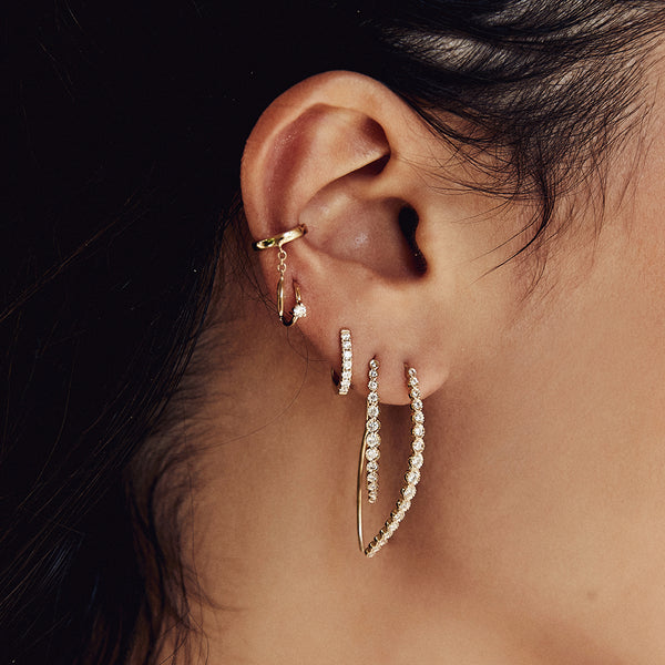 Jacquie Aiche MARQUISE DIAMOND DROP EAR CUFF