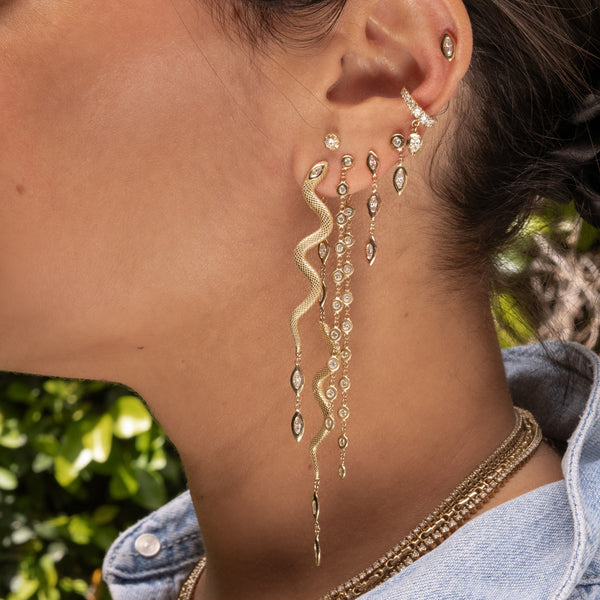 Jacquie Aiche Marquise Diamond Drop Stud