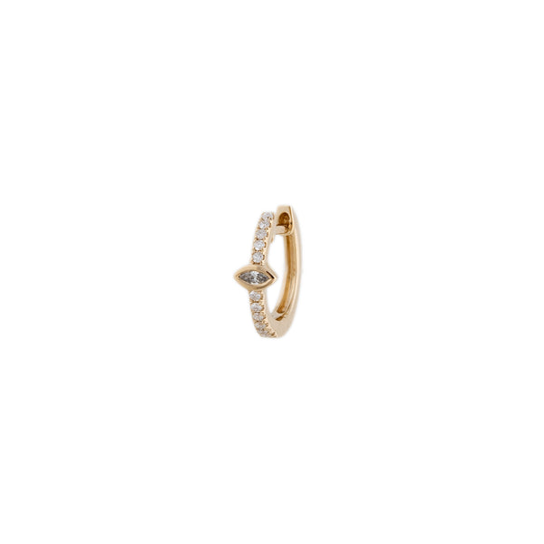 jacquie aiche Marquise Diamond Pave Mini Hoop