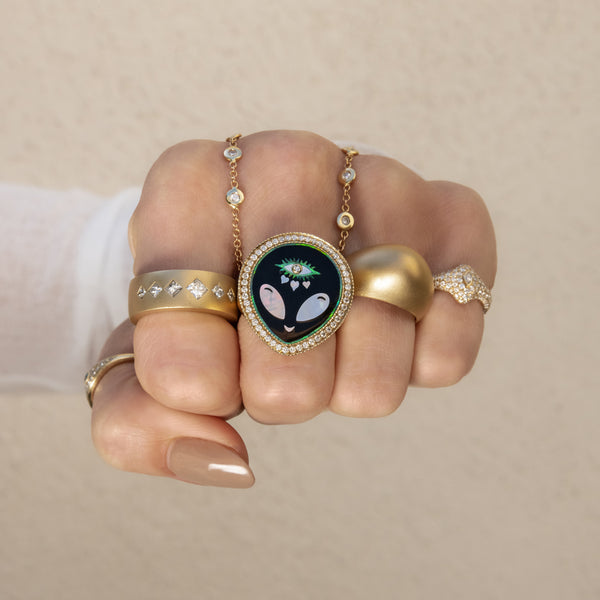 Jacquie Aiche Marquise Diamond Pave Signet Ring