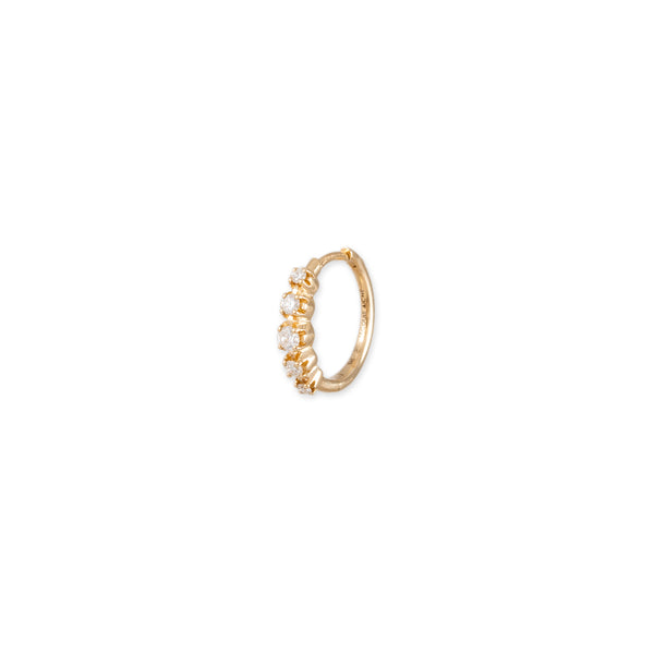 jacquie aiche MEDIUM 5 DIAMOND SOPHIA MINI HOOP