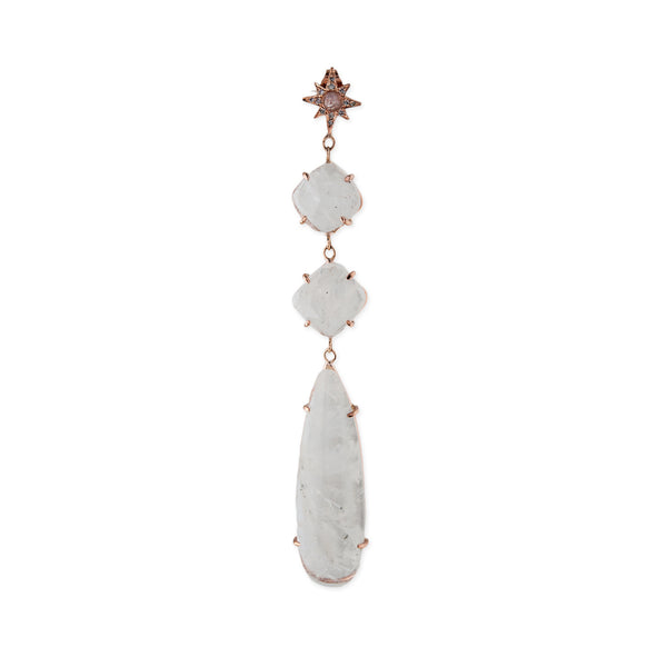jacquie aiche MOONSTONE SHINING STAR DROP EARRING