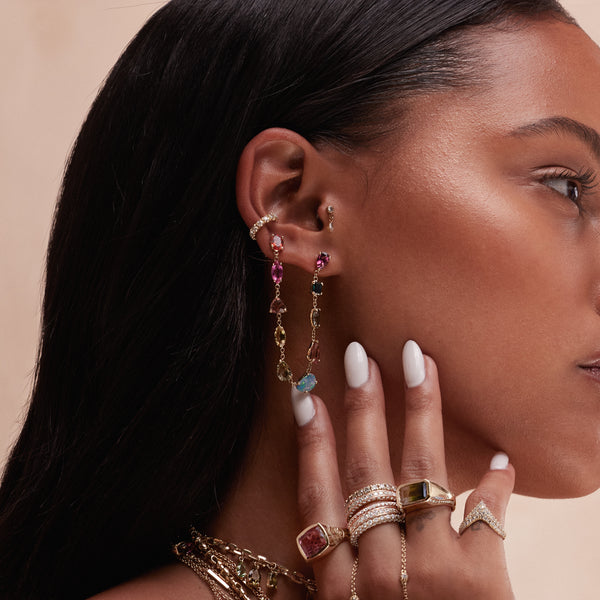 Jacquie Aiche Multi Gemstone Double Stud