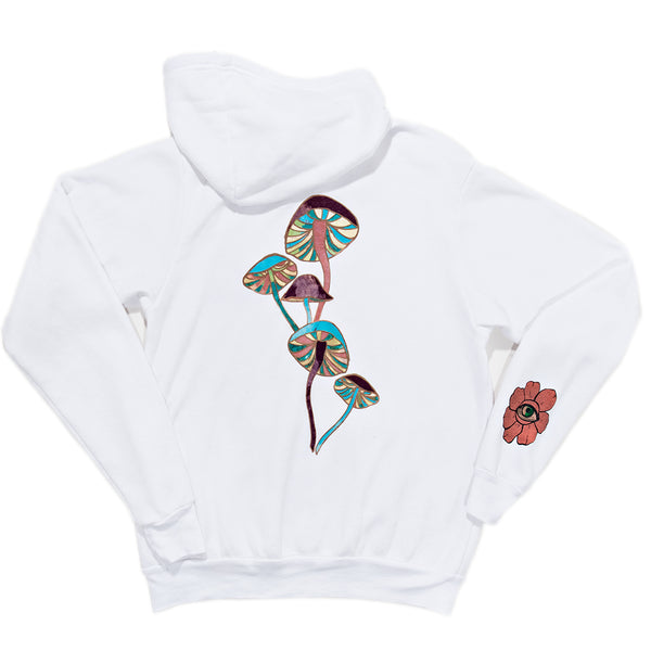 jacquie aiche MUSHROOM WHITE HOODIE