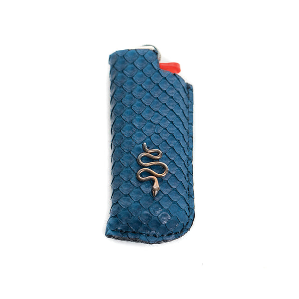 jacquie aiche NAVY SNAKE SKIN SNAKE LIGHTER