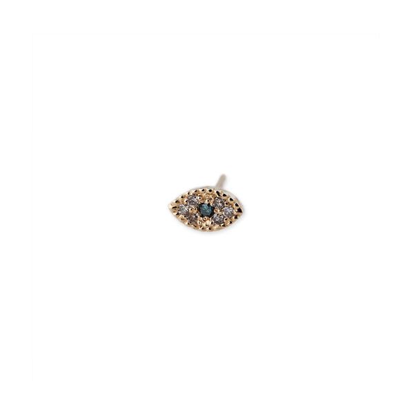 jacquie aiche PAVE BLUE DIAMOND MINI EYE STUD