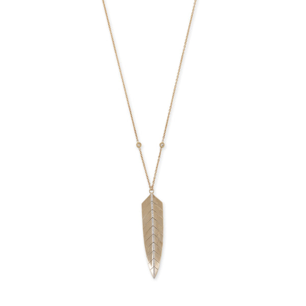 jacquie aiche Pave Center Fishtail Necklace