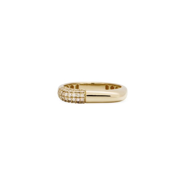 jacquie aiche Pave Corner Rounded Flat Top Ring