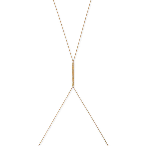 jacquie aiche Pave Diamond Bar Bodychain