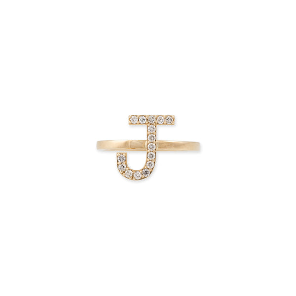 jacquie aiche Pave Diamond Initial Ring W