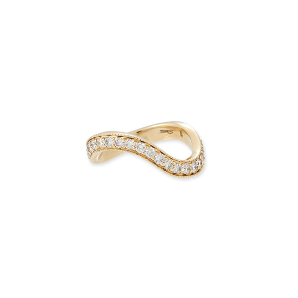 jacquie aiche Pave Diamond Multi Wave Ring