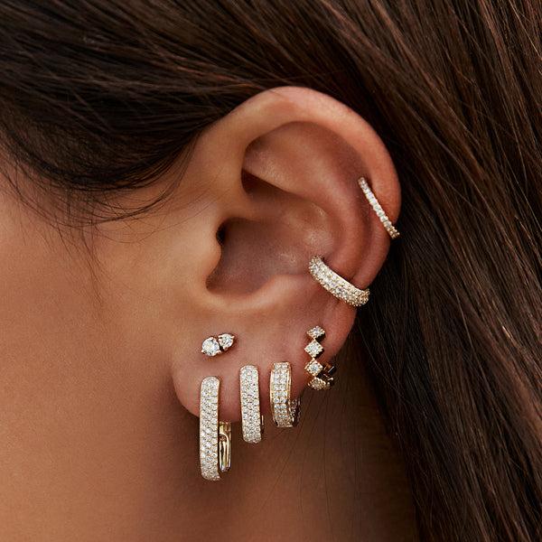 Jacquie Aiche PAVE DIAMOND ROUNDED EAR CUFF
