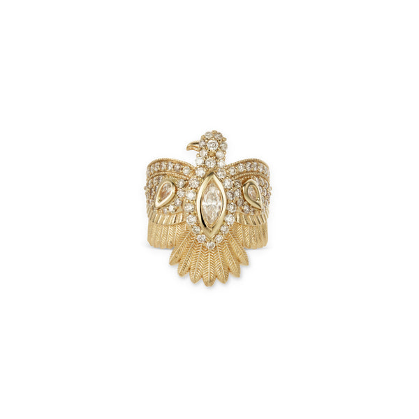 jacquie aiche Pave Diamond Thunderbird Ring