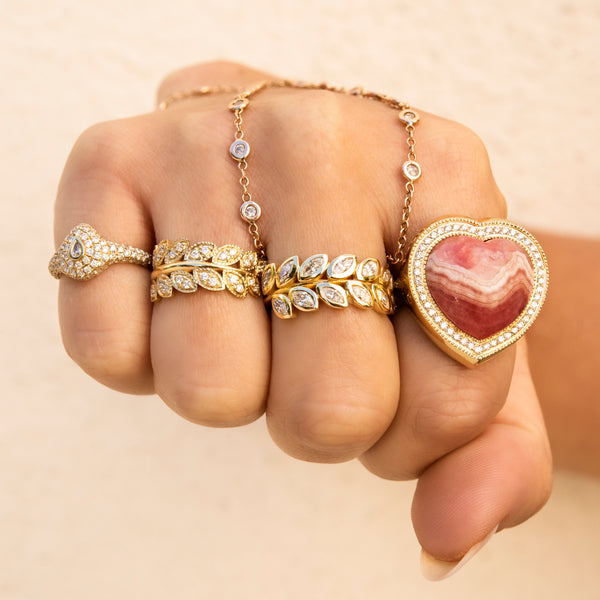 Jacquie Aiche PAVE DIAMOND VINE RING