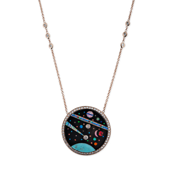 jacquie aiche Pavé Galaxy Inlay Necklace