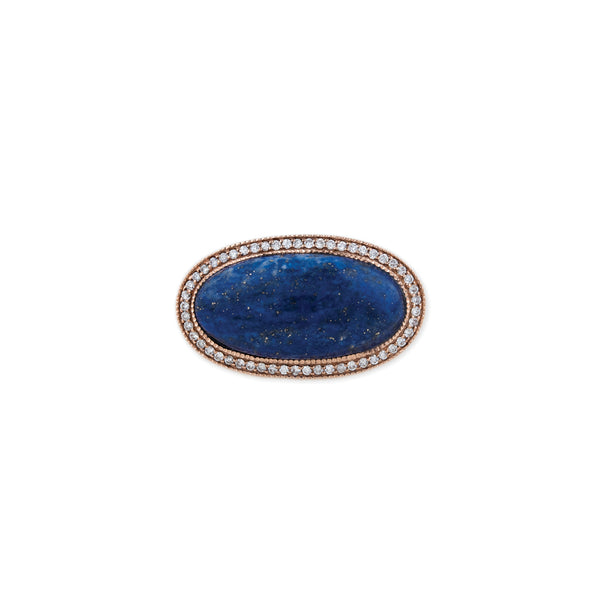 jacquie aiche Pave Horizontal Oval Lapis Ring