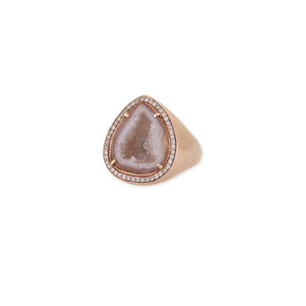 jacquie aiche Pave Lavender Geode Ring