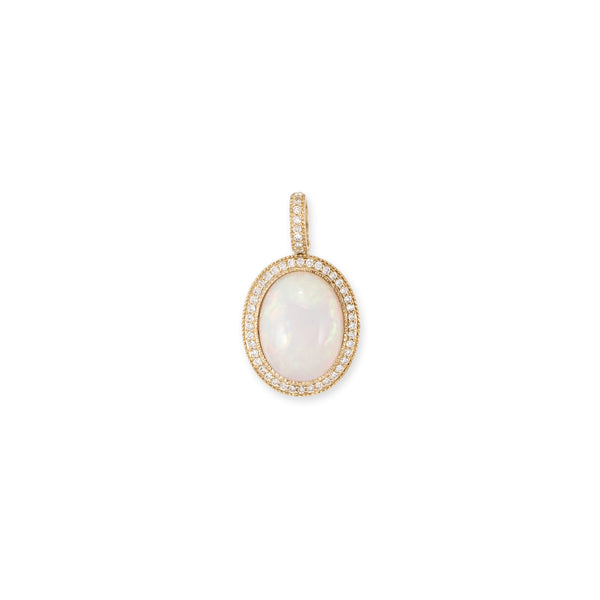 jacquie aiche Pave Opal Oval Charm