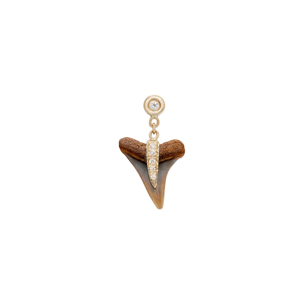 jacquie aiche Pave Shark Tooth Drop Stud
