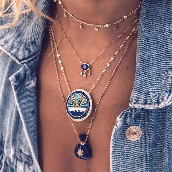 Jacquie Aiche PAVE SUNSHINE OPAL INLAY