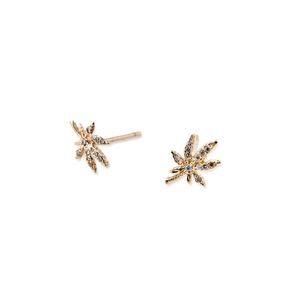 jacquie aiche Pave Sweet Leaf Stud