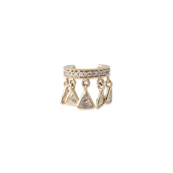 jacquie aiche PAVE TRILLION SHAKER EAR CUFF