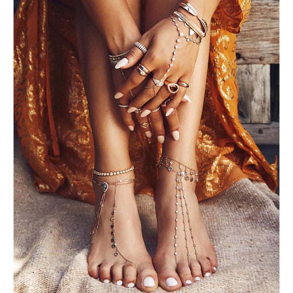 Jacquie Aiche Pavé Triple Feather Bracelet