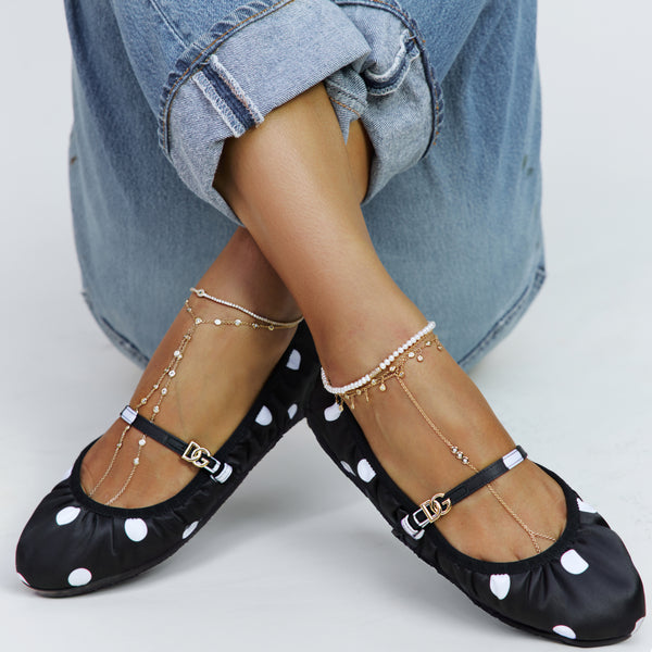 Jacquie Aiche Pave Tube Bead Pearl Beaded Anklet