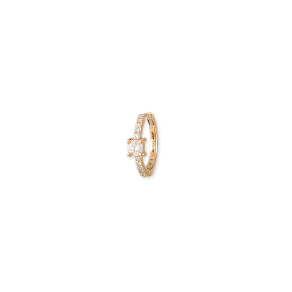 jacquie aiche PRONG PAVE DIAMOND MINI HOOP