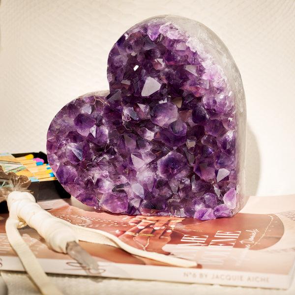 Jacquie Aiche Purple Amethyst Cluster Heart