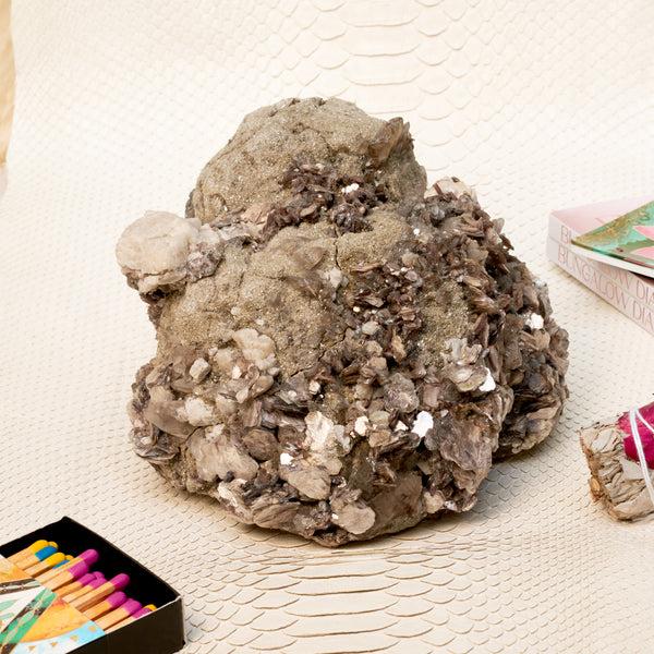 Jacquie Aiche Pyrite & Calcite Crystal Cluster