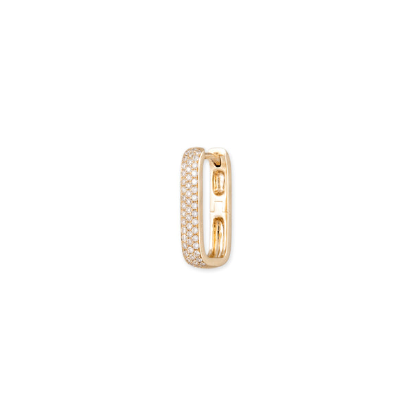jacquie aiche Rectangle Pave Diamond Mini Hoop