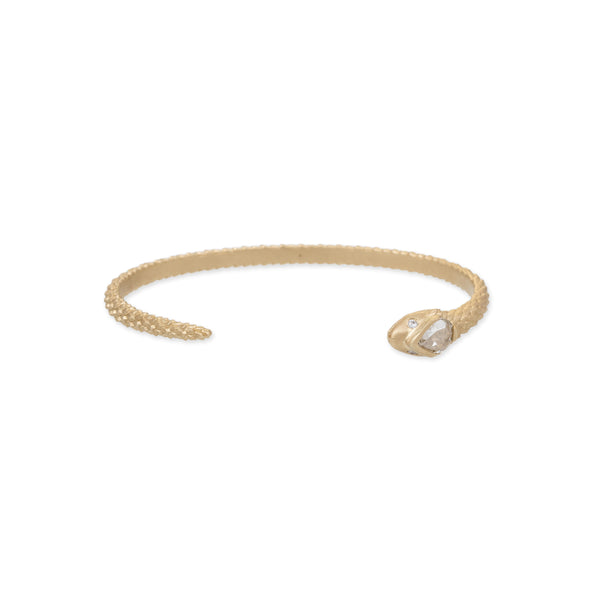 jacquie aiche Rose Cut Diamond Head Snake Cuff