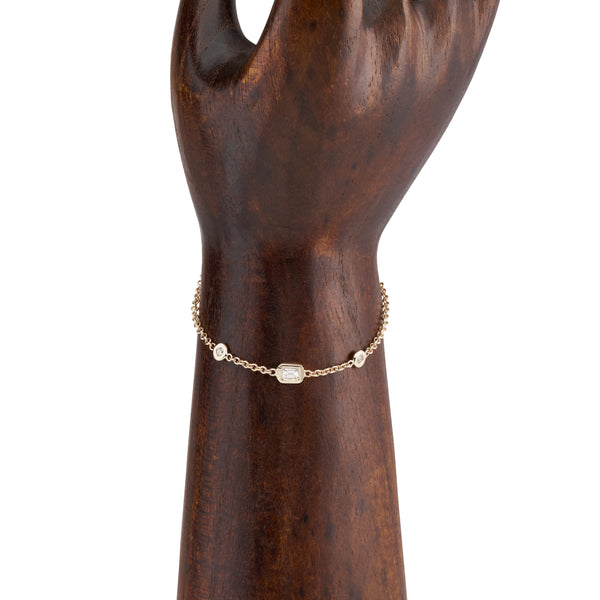 Jacquie Aiche Round And Baguette Diamond Bracelet