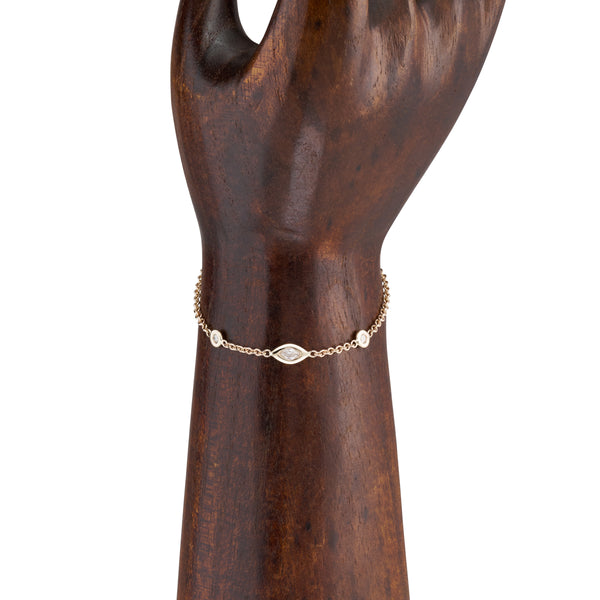 Jacquie Aiche Round And Marquise Diamond Bracelet