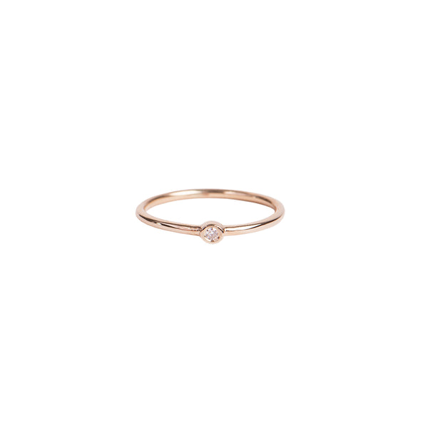 Jacquie Aiche Round Diamond Bezel Waif Ring