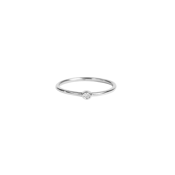 Jacquie Aiche Round Diamond Bezel Waif Ring