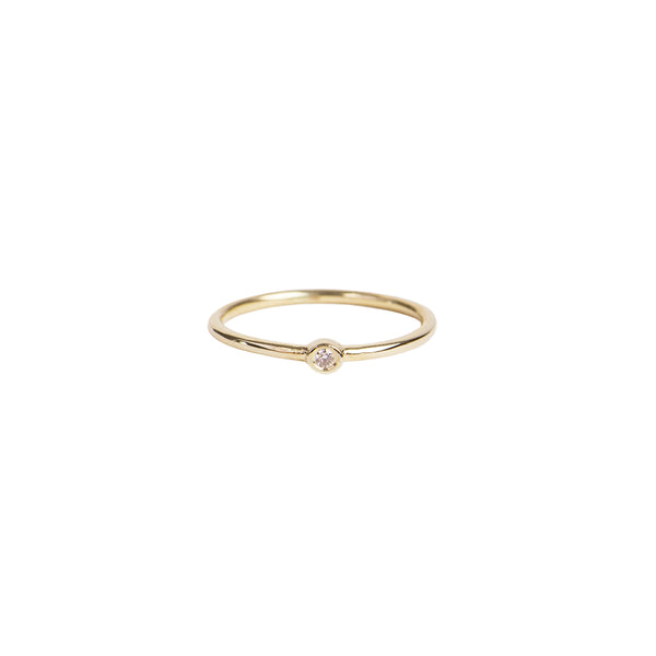 jacquie aiche Round Diamond Bezel Waif Ring