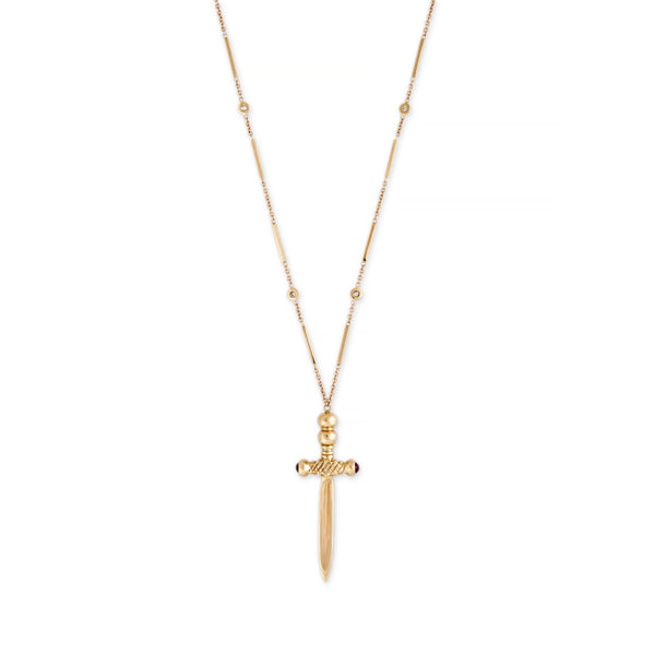 jacquie aiche Ruby Dagger Necklace